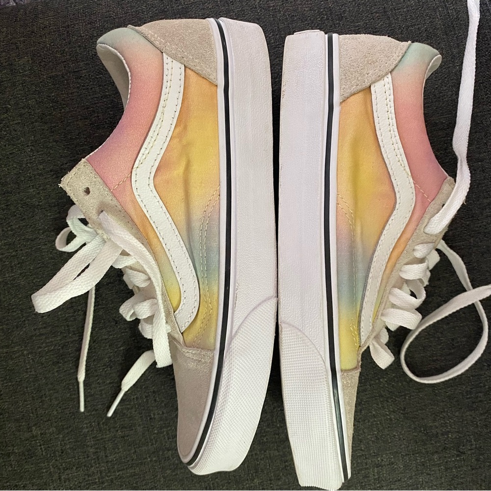 Pastel Rainbow Low-Top vans - Women